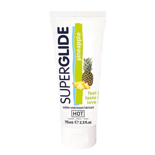 HOT Superglide edible lubricant waterbased - PINEAPPLE 75 ml - Vízbázisú síkosítók