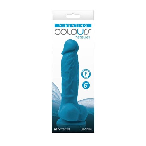 Colours - Pleasures - Vibrating - 5" Dildo - Blue - Realisztikus vibrátorok