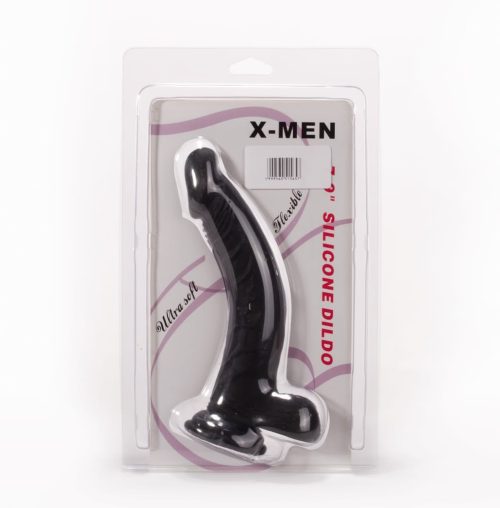 X-MEN 7.9" Silicone Dildo Black - Dongok - Dildók