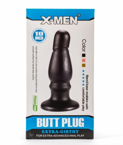 X-Men 10" Extra Girthy Butt Plug Black VII - Fenékdugók