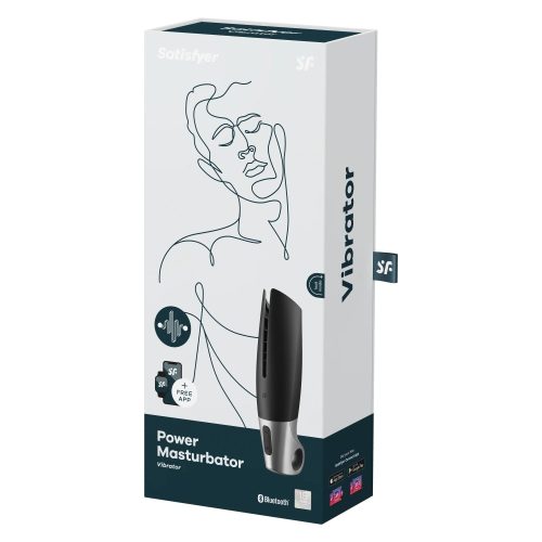 Power Masturbator black silver - Férfi maszturbátorok