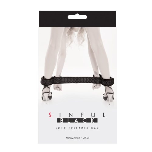 Sinful Soft Spreader Bar Black - Bilincsek - Kötözők