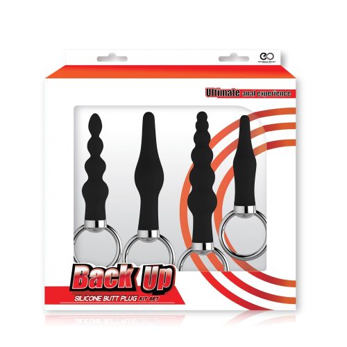 BACK UP BUTT PLUG KIT BLACK - Szettek (segédeszközök)