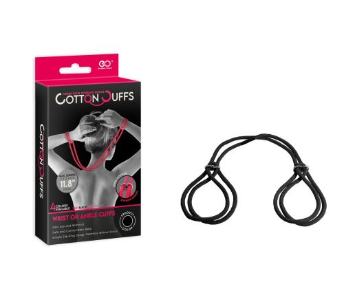 COTTON CUFFS BLACK - Bilincsek - Kötözők