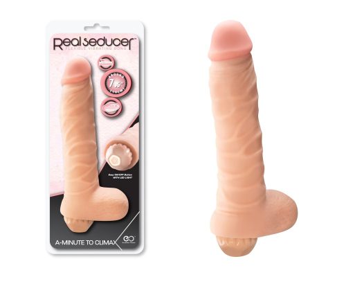 REAL SEDUCER Flexible Vibrating Dong 7.5" - Realisztikus vibrátorok