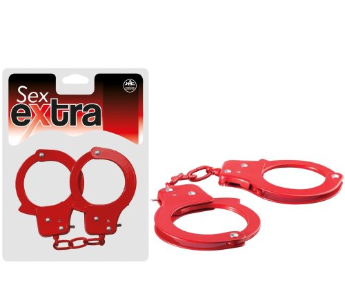 SEX EXTRA - METAL CUFFS RED - Bilincsek - Kötözők