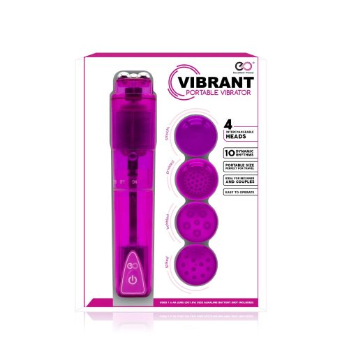 VIBBRANT PORTABLE VIBRATOR PURPLE - Mini vibrátorok és tojások