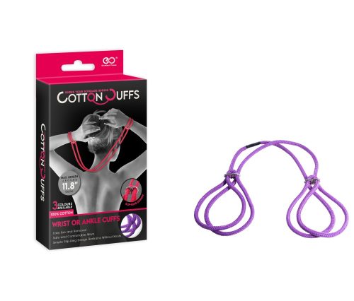 COTTON CUFFS PURPLE - Bilincsek - Kötözők