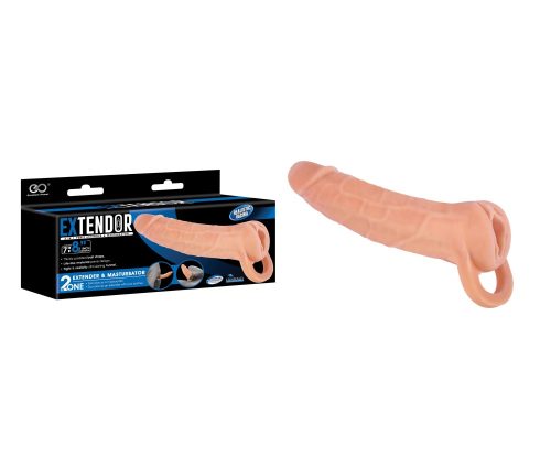 EXTENDOR 8" TPR 2 IN 1 EXTENDER & MASTURBATOR - Férfi maszturbátorok