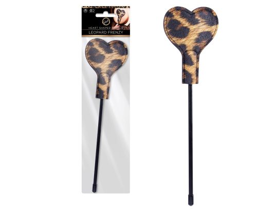 LEOPARD FRENZY HEART SHAPED PADDLE - Korbácsok - Pálcák - Paskolók