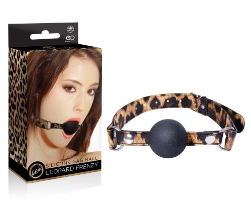 LEOPARD FRENZY SILICONE GAG BALL - Szájpöckök