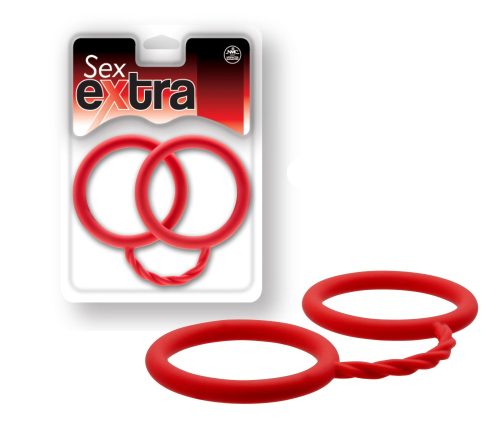 SEX EXTRA - SILICONE CUFFS RED - Bilincsek - Kötözők