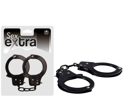 SEX EXTRA - METAL CUFFS BLACK - Bilincsek - Kötözők