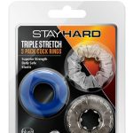 STAY HARD TRIPLE STRETCH 3PACK COCKRINGS - Péniszgyűrűk - Mandzsetták