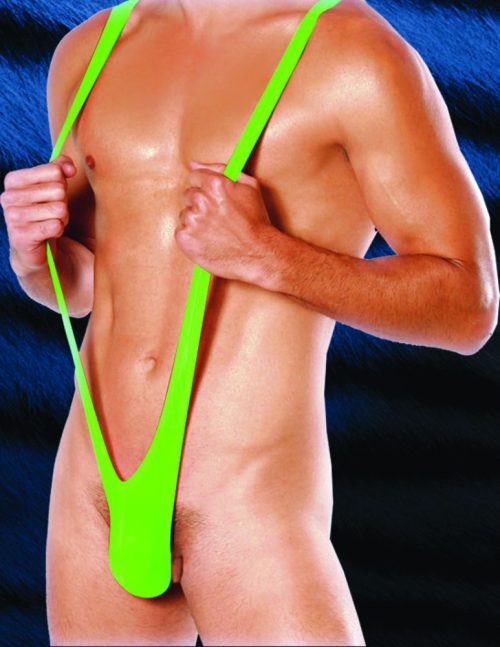 BLUE LINE Mankini Neon grün O/S - Férfi ruházat