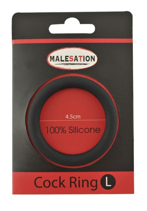 Malesation Silicone Cock Ring Black L - Péniszgyűrűk - Mandzsetták