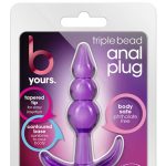 B YOURS TRIPLE BEAD ANAL PLUG PURPLE - Fenékdugók