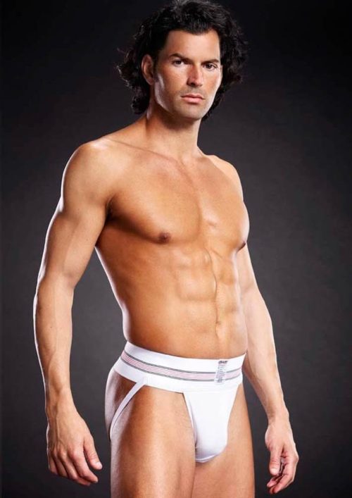 Microfiber Jock Strap White S/M - Férfi ruházat