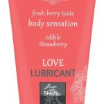 Love Lubricant edible - Strawberry 75ml - Vízbázisú síkosítók