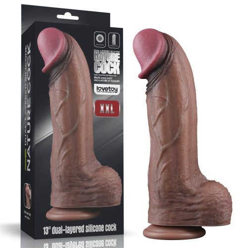 13'' Dual Layered Silicone Cock XXL - Dongok - Dildók