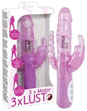 Rabbit Dual Pleasure Pink - Nonfiguratív vibrátorok