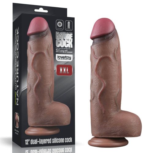 12'' Dual Layered Silicone Cock XXL - Dongok - Dildók