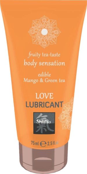 Love Lubricant edible - Mango & Green Tea 75ml - Vízbázisú síkosítók