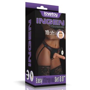 Vibrating Easy Strapon Set 7.5" - Felcsatolható eszközök