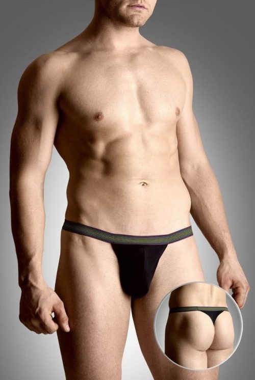 Mens thongs 4496 – black XL