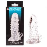 Brave Man Penis Sleeve Clear2 - Péniszköpenyek - Hosszabbítók