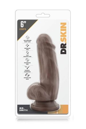 Dr. Skin Mr. Smith 7 inch Dildo Chocolate - Dongok - Dildók