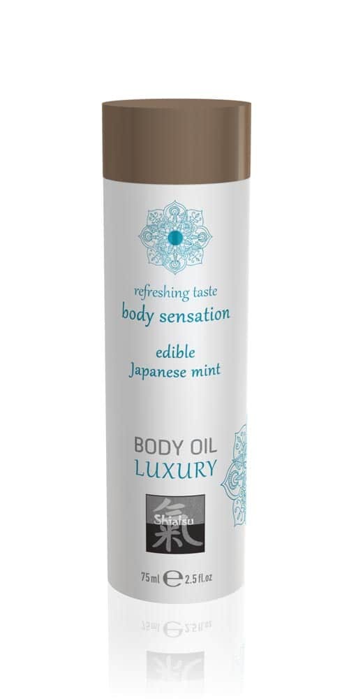 Luxury body oil edible - Japanese Mint 75ml - Masszázsgyertyák és olajok