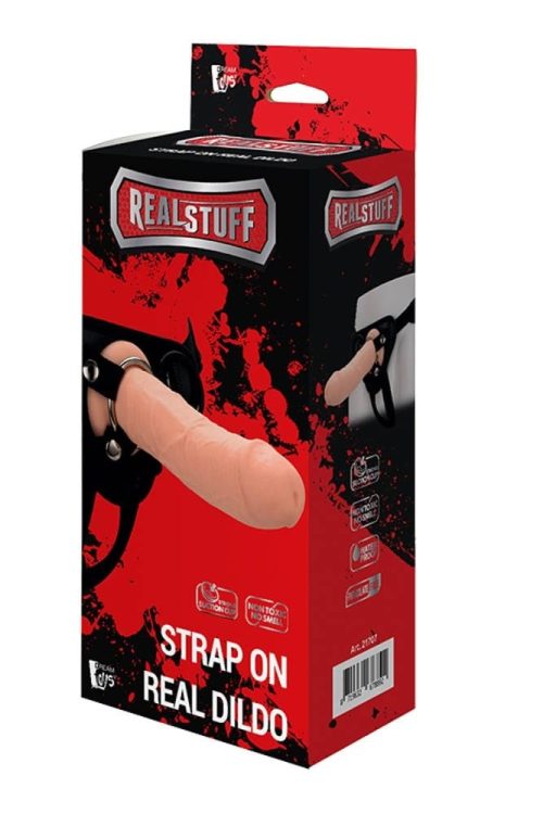 REALSTUFF STRAP ON REAL DILDO FLESH 2 - Felcsatolható eszközök