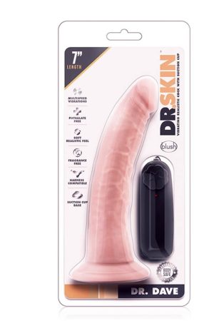 DR. SKIN DR. DAVE 7INCH VIBRATING COCK - Realisztikus vibrátorok