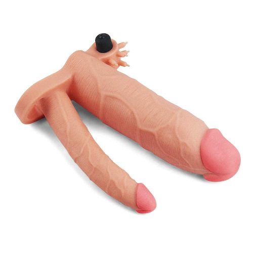 Lovetoy Add 3" Vibrating Double Penis Sleeve - Image 4