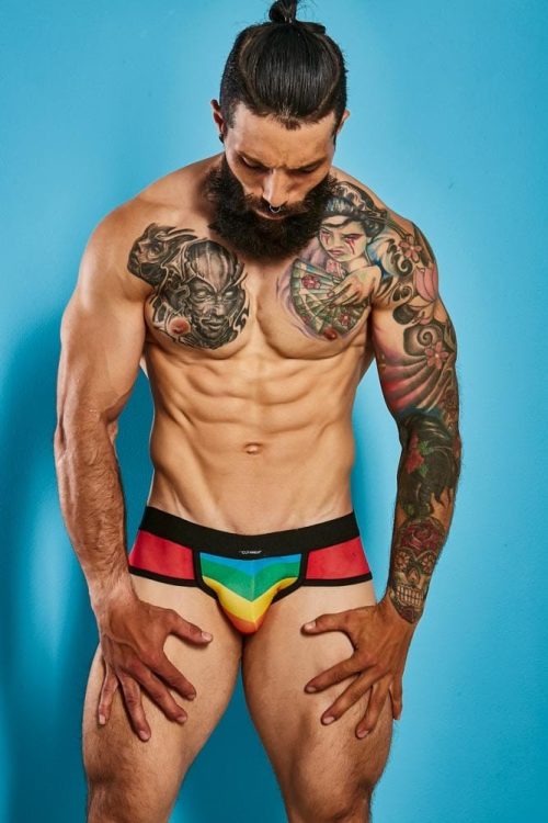 C4M-Mixed Jockstrap-Rainbow-L - Férfi ruházat