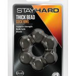 STAY HARD THICK BEAD COCK RING BLACK - Péniszgyűrűk - Mandzsetták