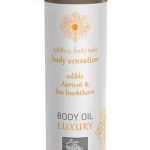 Luxury body oil edible - Apricot & Sea Buckthorn 75ml - Masszázsgyertyák és olajok