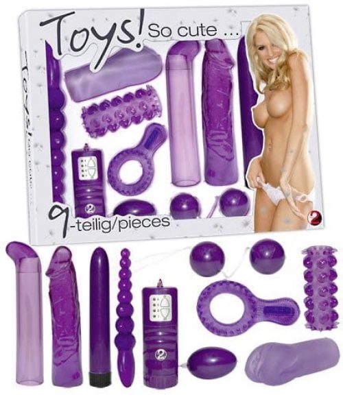 Lila Vibrator Set - Szettek (segédeszközök)