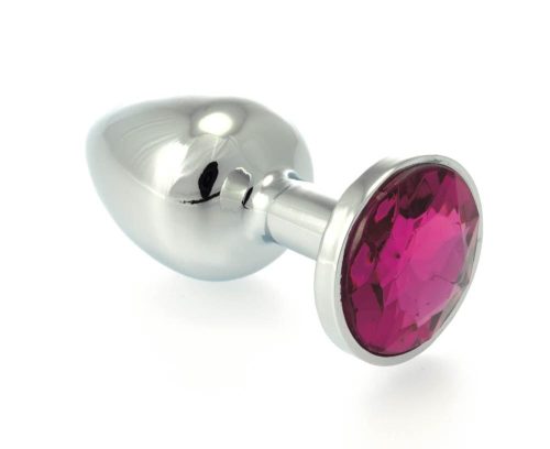 Butt Plug Small Metal With Crystal Red - Fenékdugók