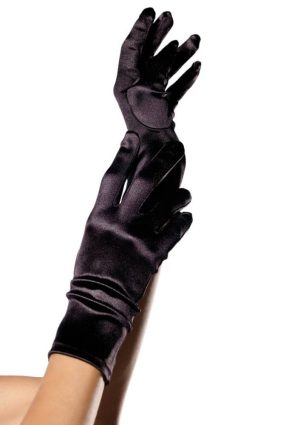 Wrist Length Satin Gloves