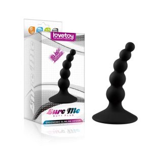 Lure Me Beaded Anal Plug Black 1 - Fenékdugók