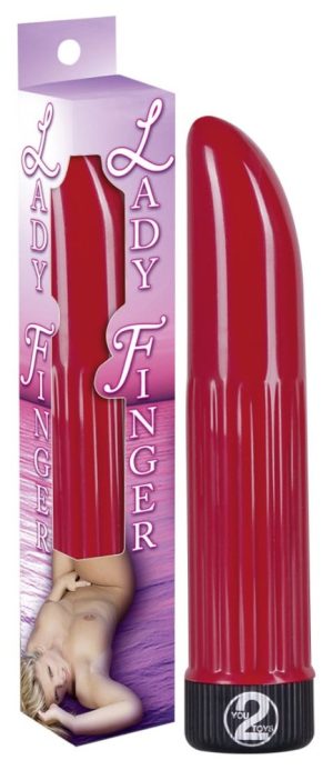 Vibrator Ladyfinger Red - Klasszikus vibrátorok