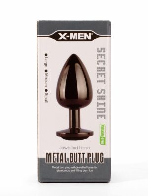 X-MEN Secret Shine Metal Butt Plug Gun Colour S - Fenékdugók