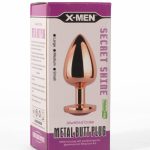 X-MEN Secret Shine Metal Butt Plug Rose Gold Heart S - Fenékdugók