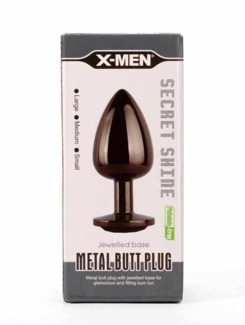 X-MEN Secret Shine Metal Butt Plug Gun Colour L - Fenékdugók