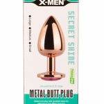 X-MEN Secret Shade Metal Butt Plug Rose L - Fenékdugók