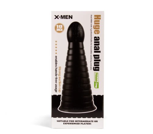 X-MEN 10 inch Huge Anal Plug Black - Fenékdugók