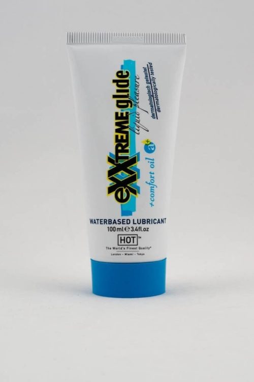 HOT eXXtreme Glide - waterbased lubricant + comfort oil a+ 100 ml - Vízbázisú síkosítók