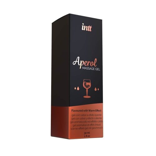 MASSAGE GEL APEROL GLASS BOTTLE 30ML + BOX - Masszázsgyertyák és olajok